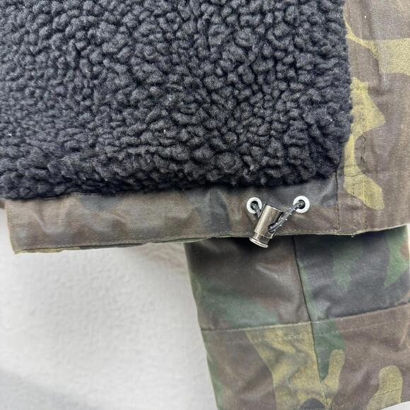 Freemans Sporting Club Mens XL Camo Waxed Cotton Jacket Shearling Lined USA - Picture 10 of 12